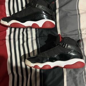Jordan Six Rings Black and Red Sneakers